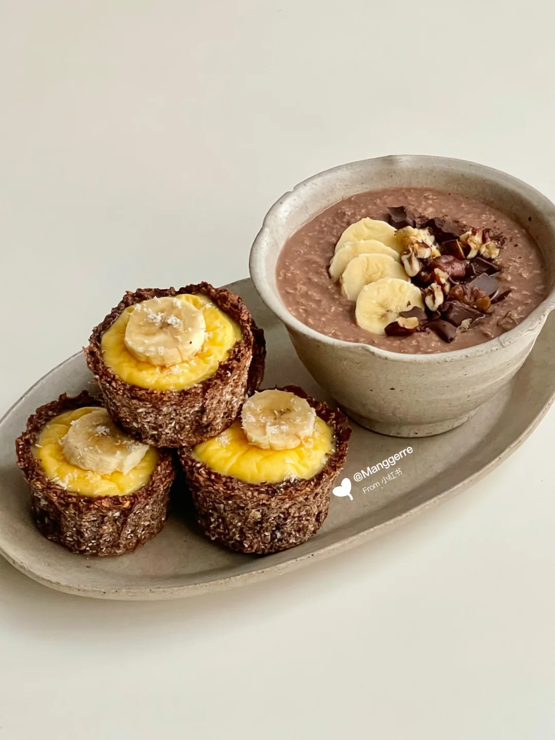 暖冬快手早餐|黑巧可可燕麦片的神仙吃法🍫