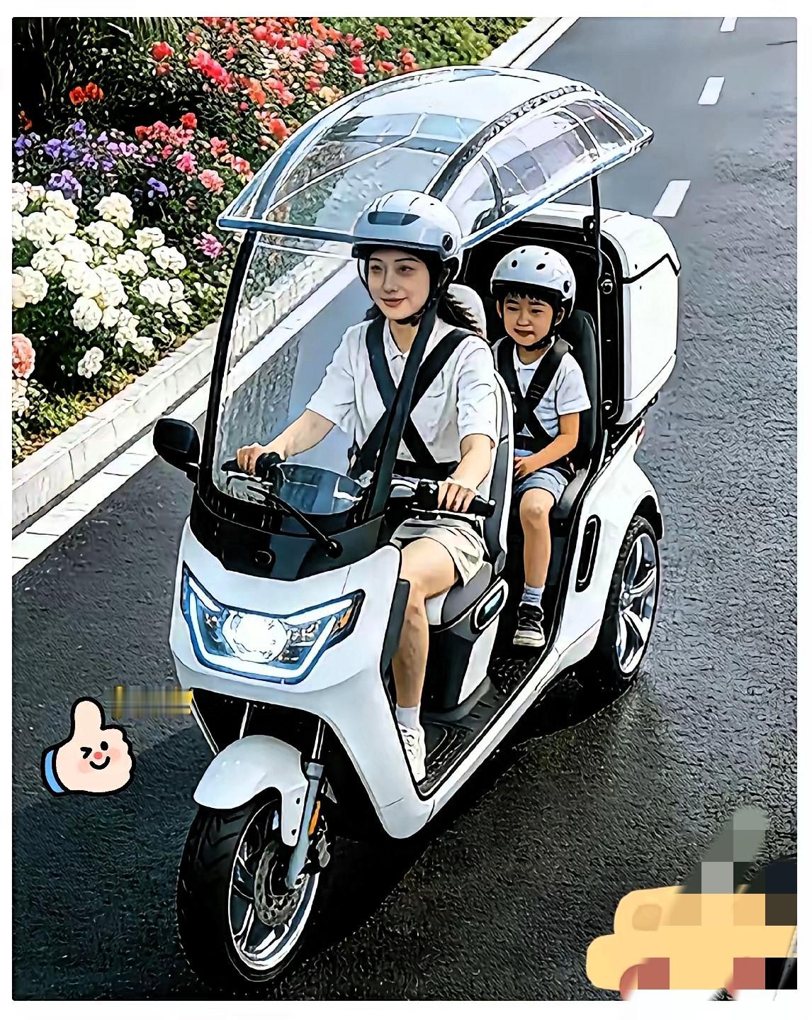 谁懂啊！新国标电动车终于不搞“反人性”操作了，这款合规亲子款直接戳中家长心巴！