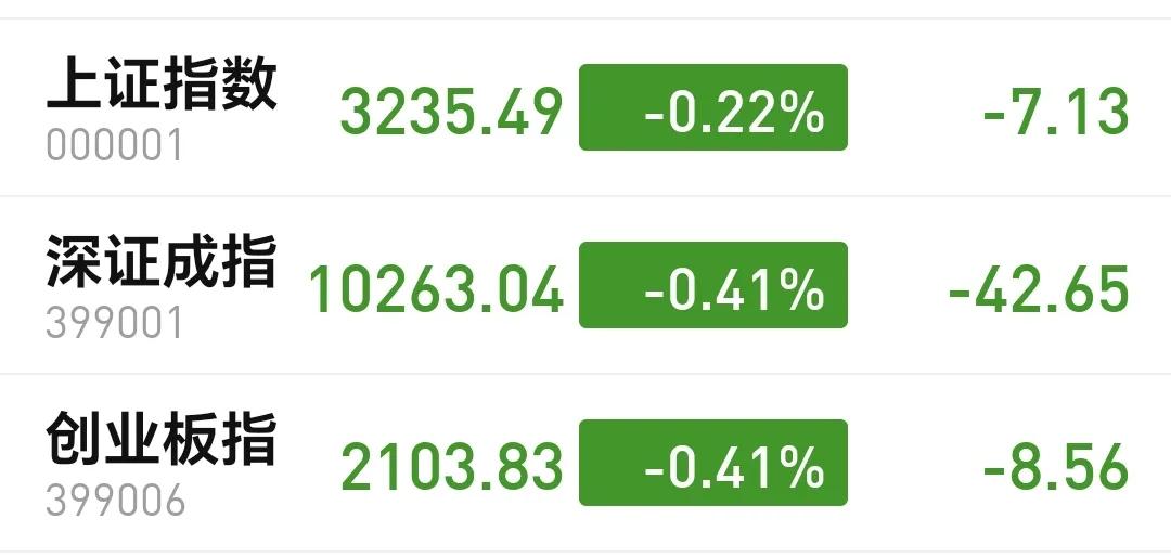 基金：市场低开低走，年前红包还有没有了
今天市场低开，三大指数都是低开，创业板指