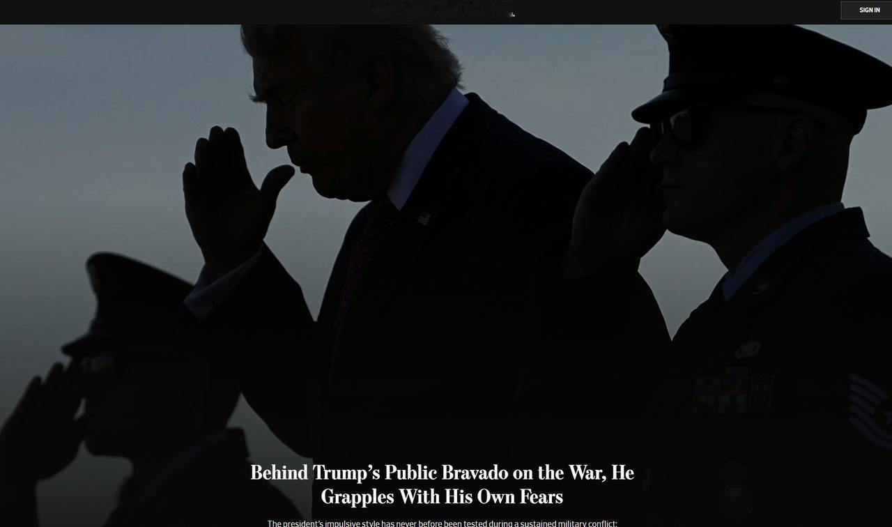 《华尔街日报》披露，4月3日美军F-15E在伊朗被击落后，
特朗普在白宫西翼对着