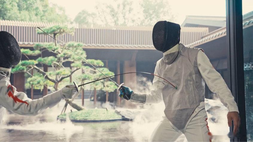 当峨眉武术遇上击剑 不必刻意渲染，两种剑道自有默契，峨眉武术藏着东方的内敛，击剑