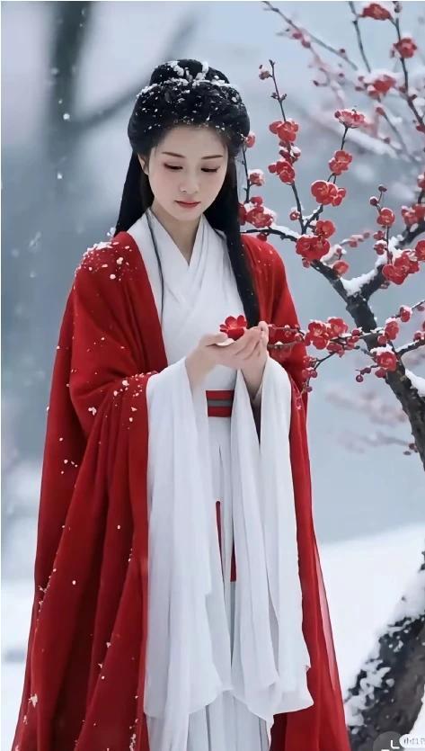 上联:千树琼枝凝晓雾
下联:万朵红梅盈暗香