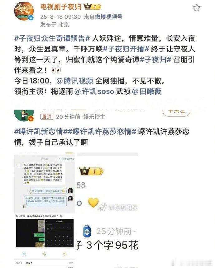 田曦薇这男主运……太惨了……许凯、白敬亭、辛云来、胡一天，无一不是如此，都是剧播