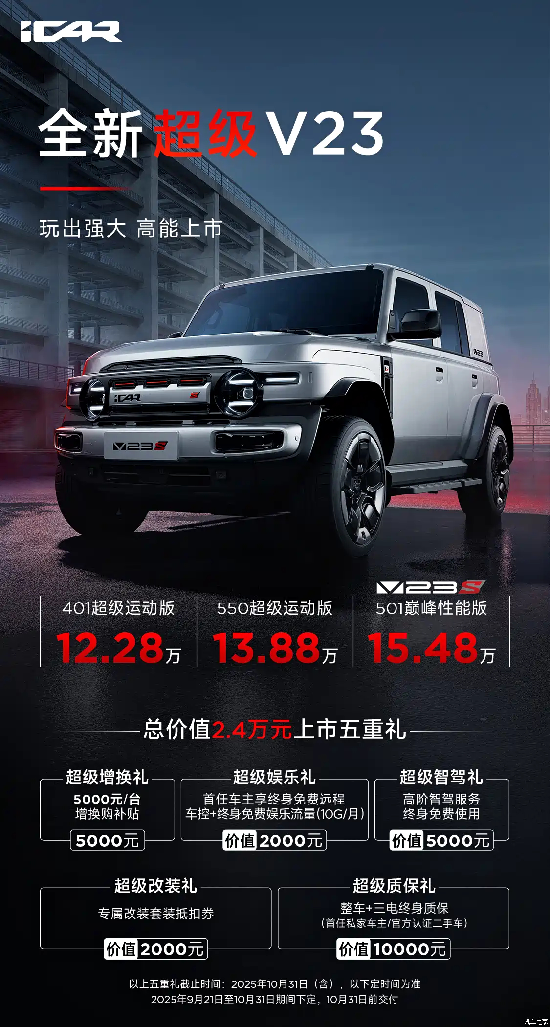 全新iCAR V23上市，售12.28万起！ ​​​