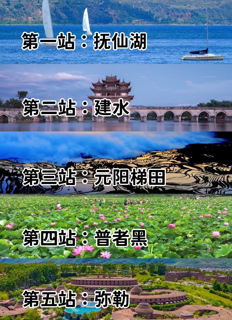 云南滇东南游玩顺序。
