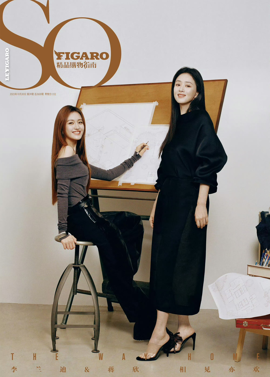 李兰迪蒋欣双人杂志大片，两人的气质好和，想出让她俩演姐妹的简直是天才！！[羞嗒嗒