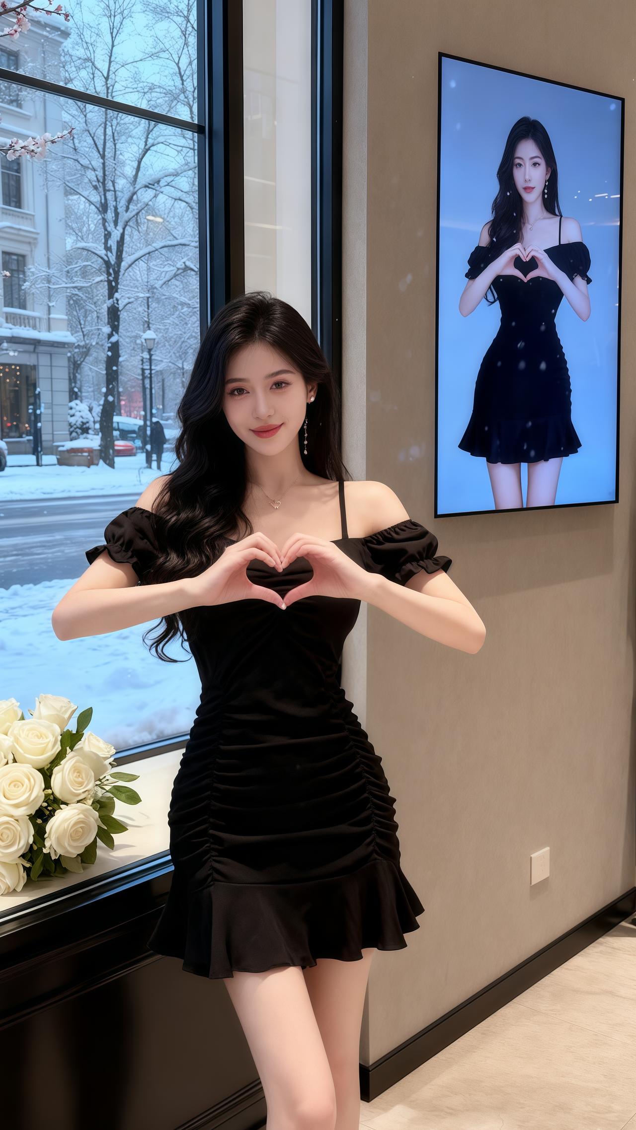 好身材好气质 辣妹穿搭 小性感 小黑裙 吊带裙