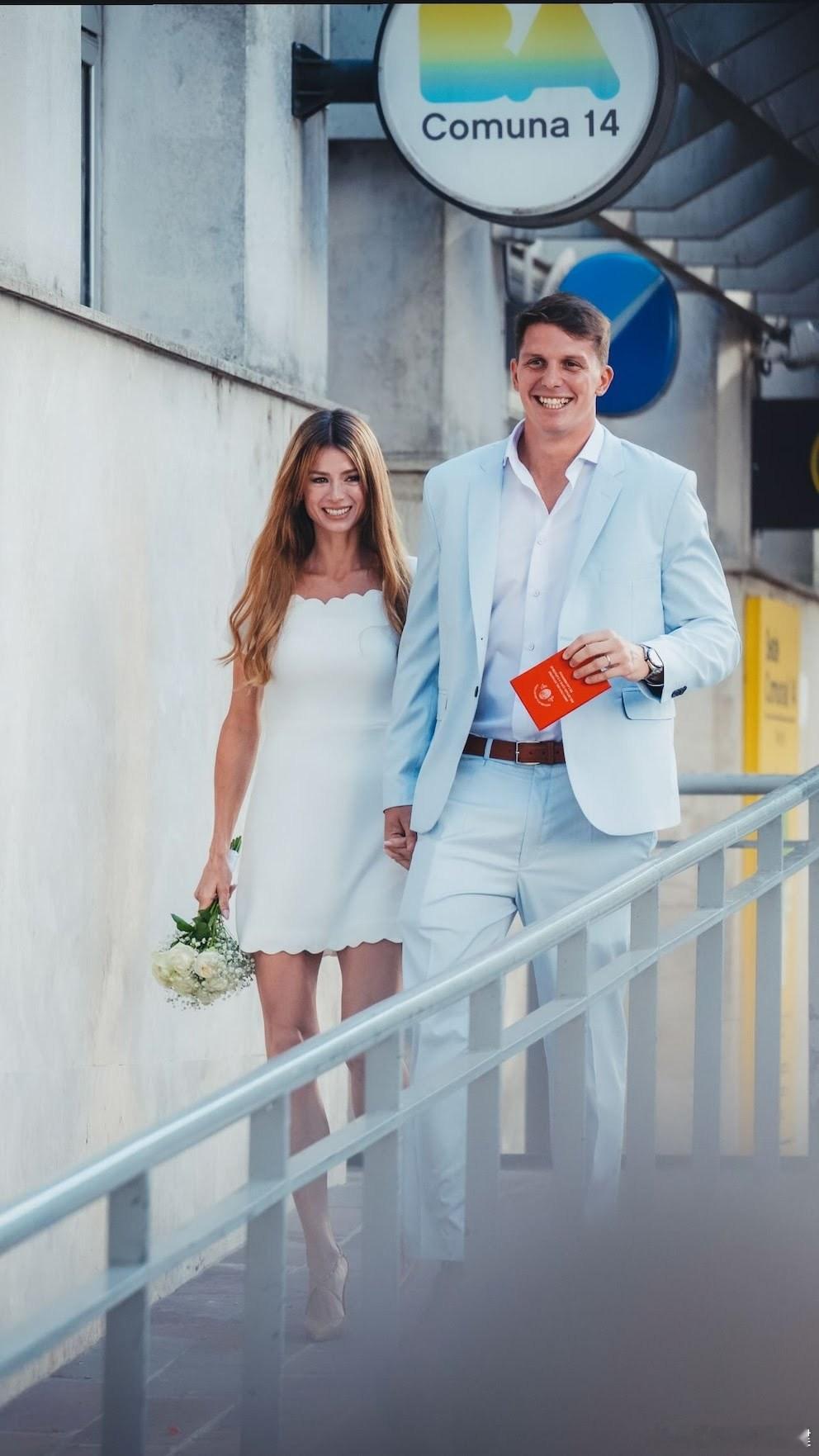 已经怀有身孕吉奥尔吉的和阿根廷前网球运动员Andreas Ignacio Pas