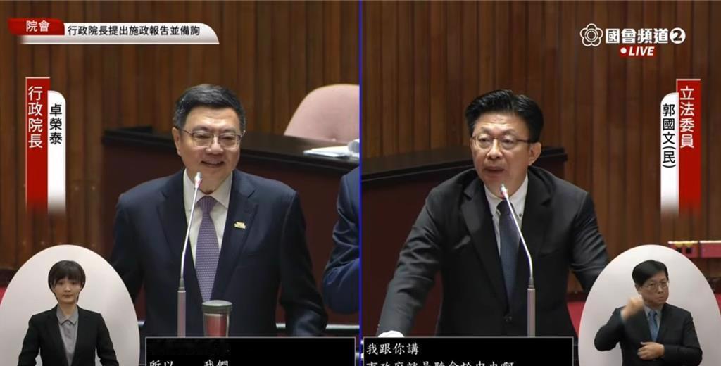 民进党台南民代郭国文11日质询时卓荣泰提出，发电厂增设全部设置在台南，废核结果难