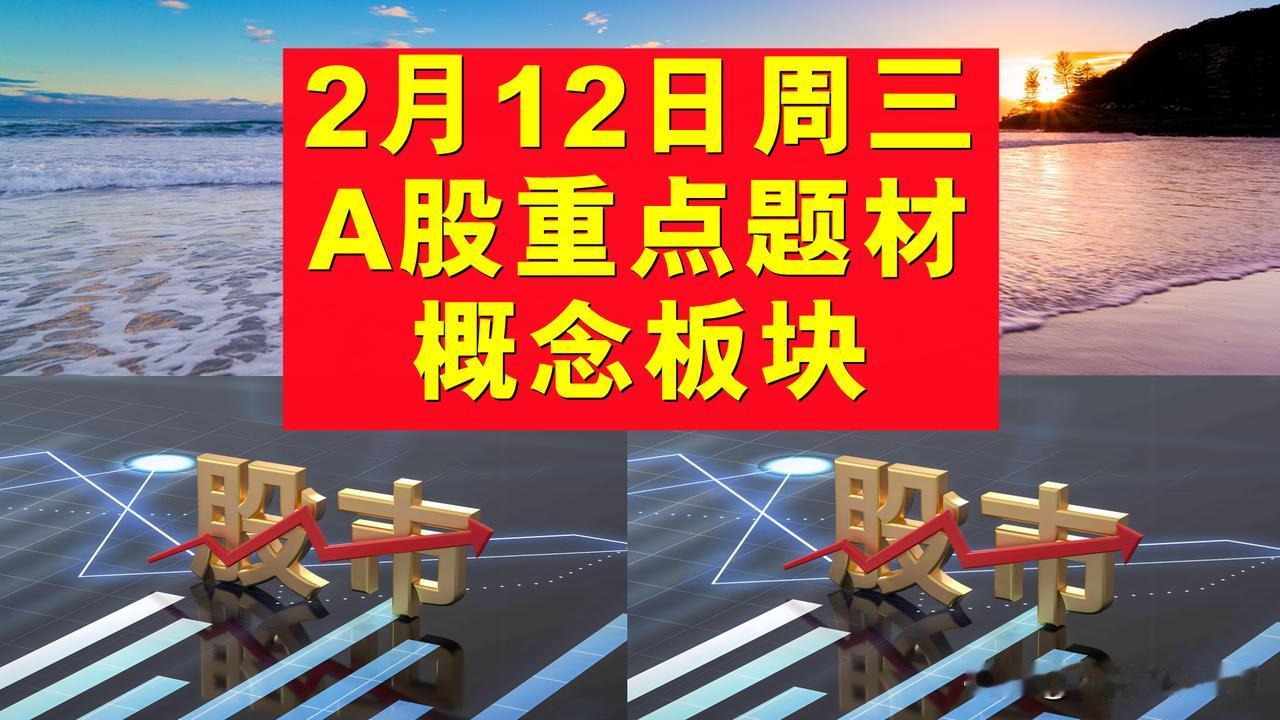 2月12日周三A股题材概念板块。

一、物联网概念板块：美格智能、青云科技-U、