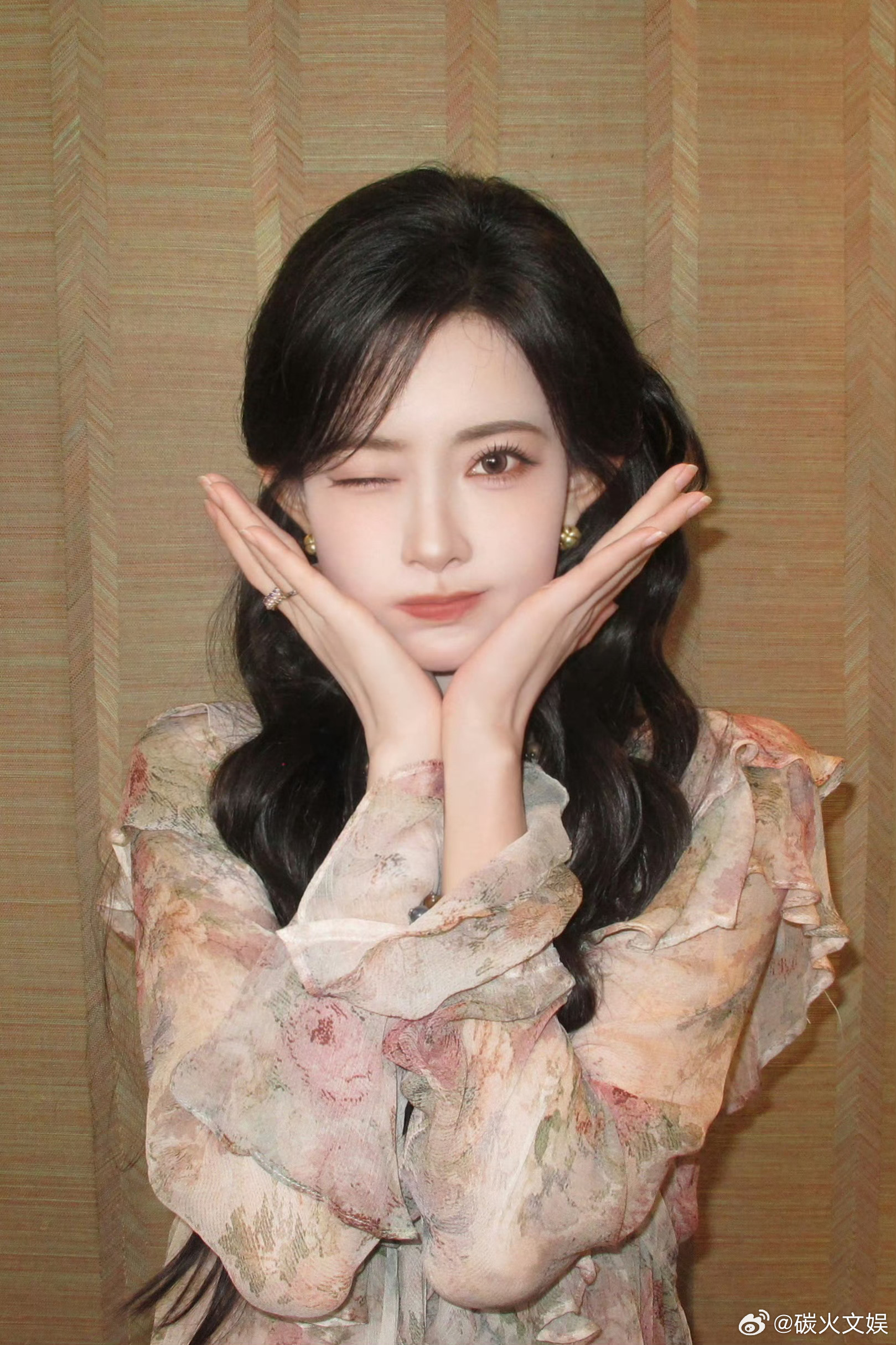 孟子义打卡王传君画的小百灵鸟孟子义和百灵鸟合影孟子义回桃花坞啦，和王传君画的百灵