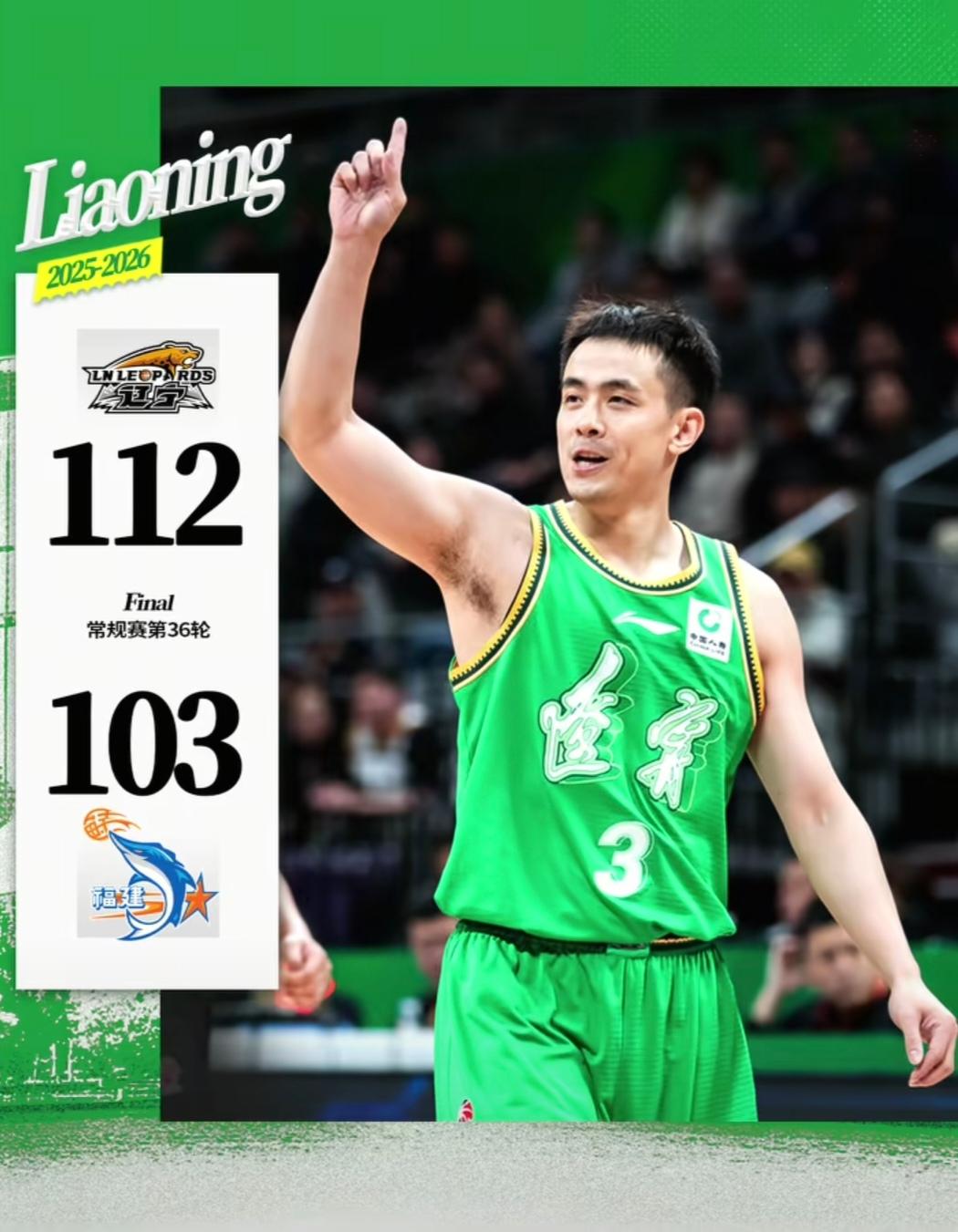 辽宁男篮对阵福建，打出赛季最佳进攻！功臣除了赵继伟和莱迪，还有1人不得不提！
