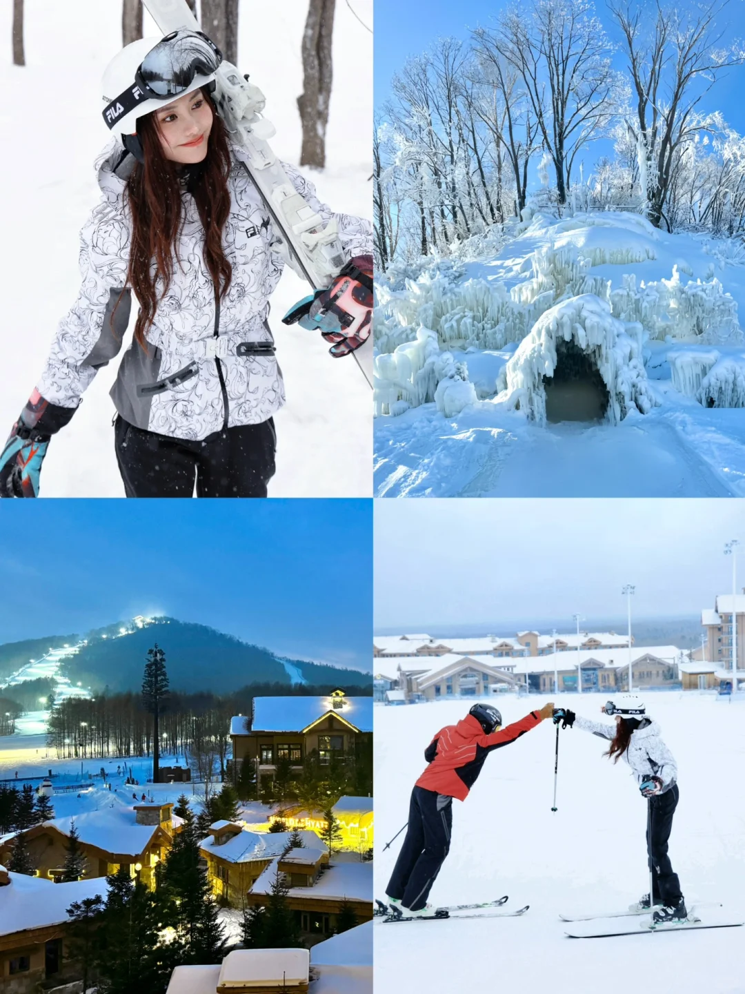 和谷爱凌共用一个滑雪陪练的两天be like🗻