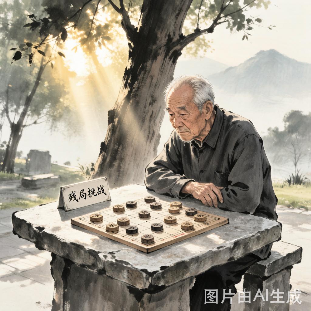 公园里摆残局的老陈头走了，临走前留了三道棋局。第一道花了两个月解开，第二道半年找