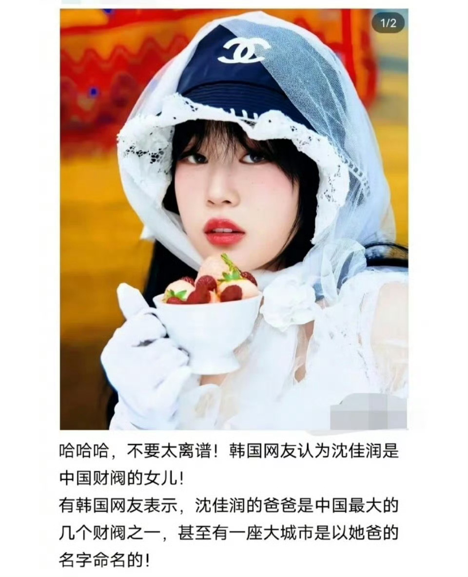 韩国人以为沈佳润是财阀千金受不了了，沈佳润在韩国兢兢业业出道，韩网在这里推测他家