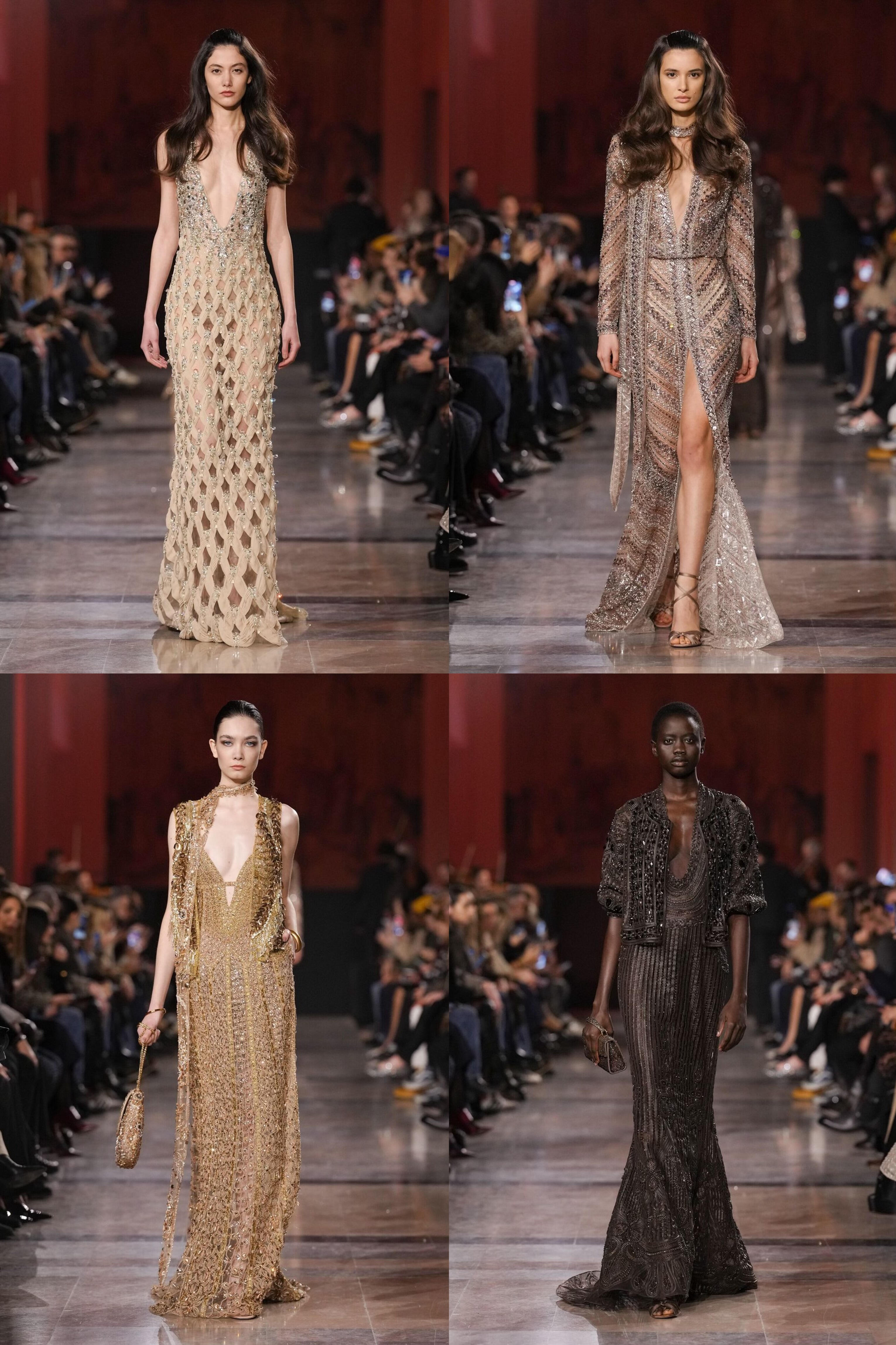 Elie Saab 2026春夏高定系列，仙牌闪耀登场，依旧是看的人眼花缭乱，期