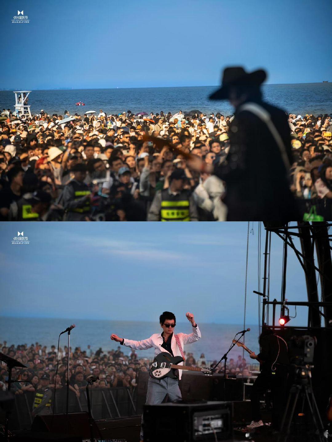 #被一场海边live硬控# 浪花拍打着节拍，海风传递着旋律，虾米音乐节的海边li