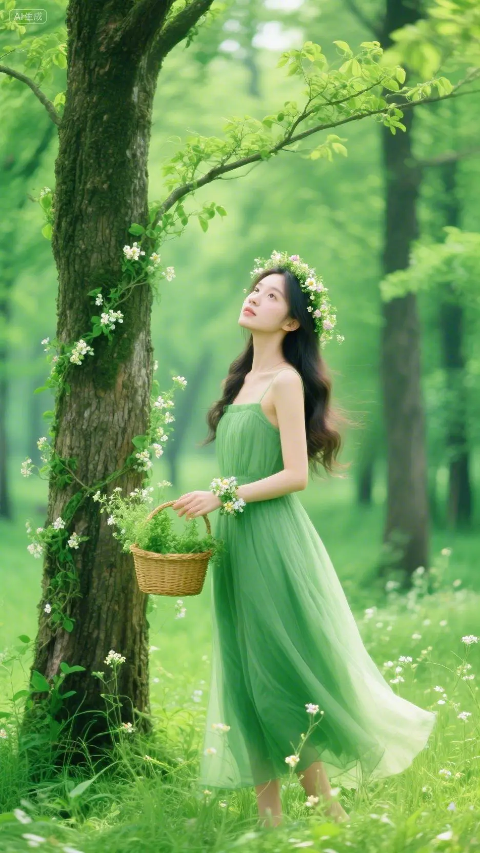 即梦AI 唯美 夏季 甜美风 森系