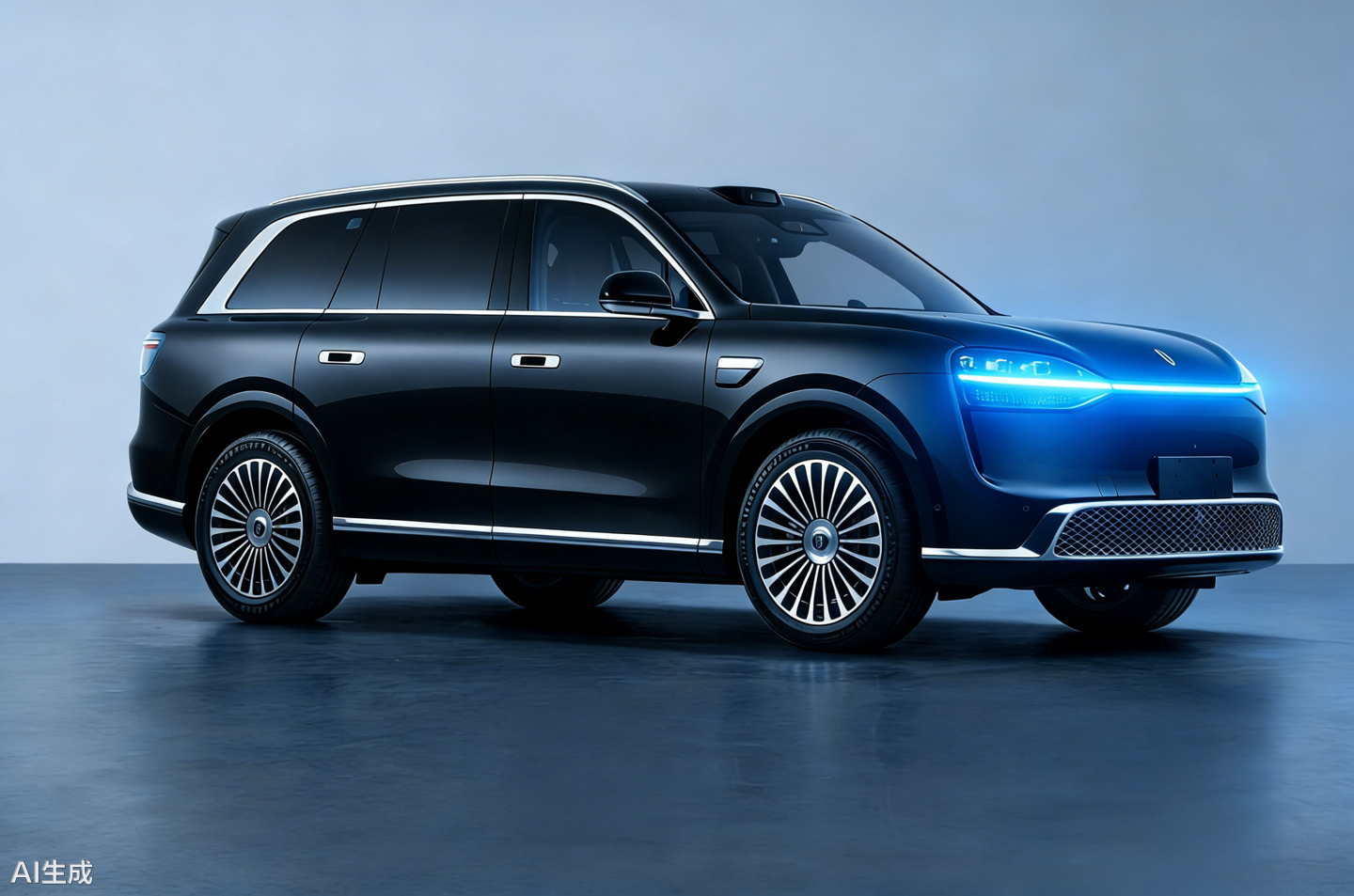 2026款问界M9无伪装实车路测画面曝光，智驾状态下的贯穿式蓝灯首次公开。 大概