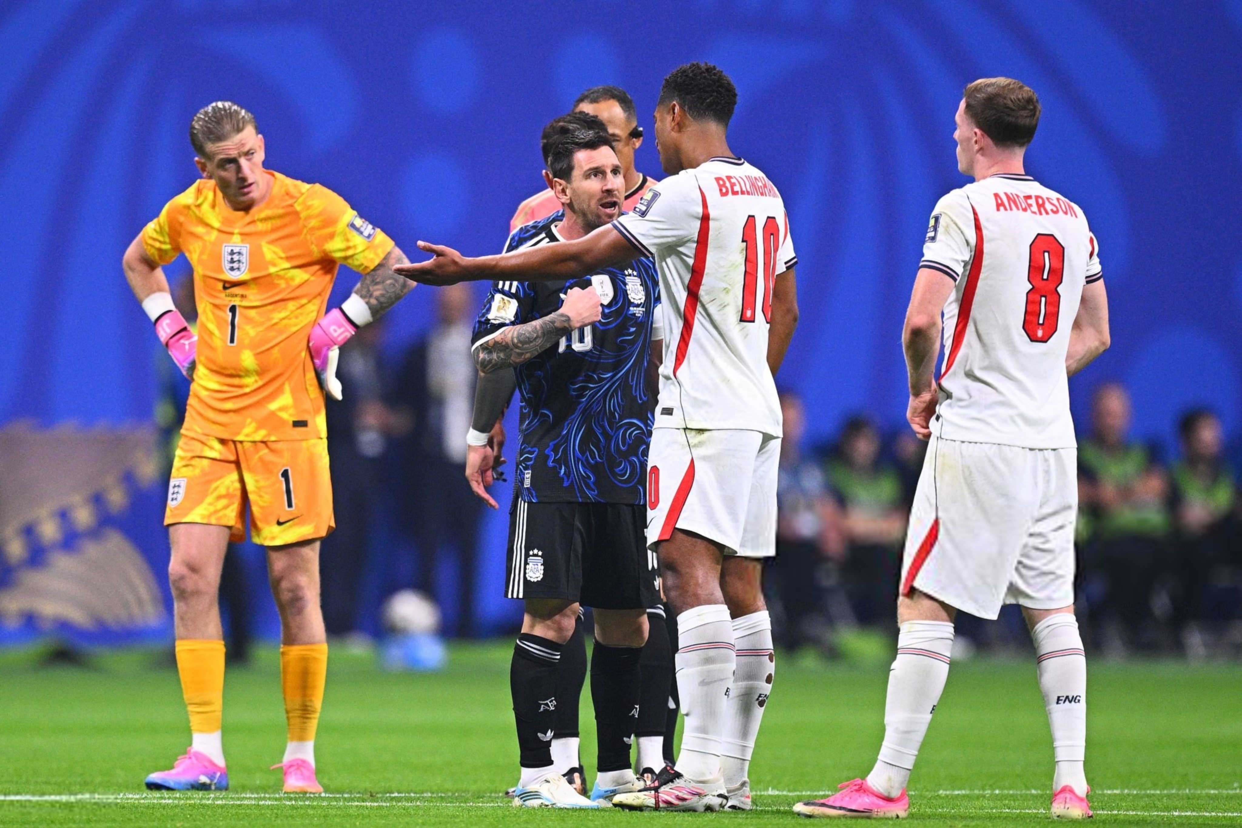 英格兰vs阿根廷Lionel Messi & Jude Bellingham 