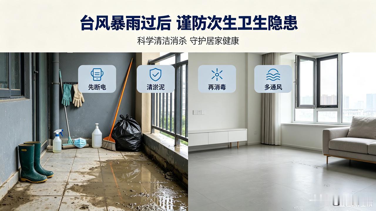 台风暴雨过后谨防次生隐患！权威居家消杀指南请收好

台风白海豚带来的暴雨退去后，