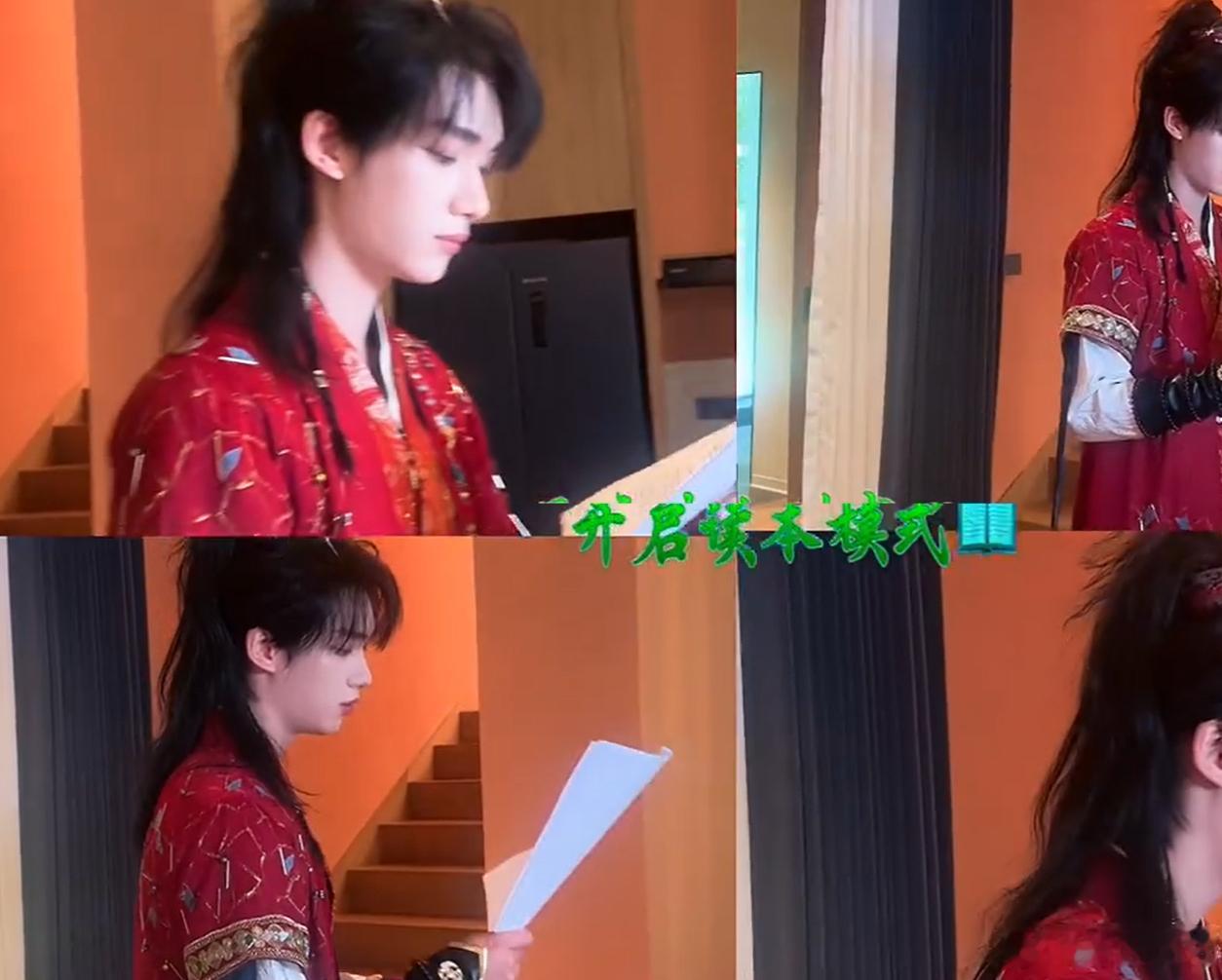 丁程鑫跑堂小哥上线 丁程鑫你是真的没偶像包袱啊，自己发微博晒跑堂小哥造型，粗布短