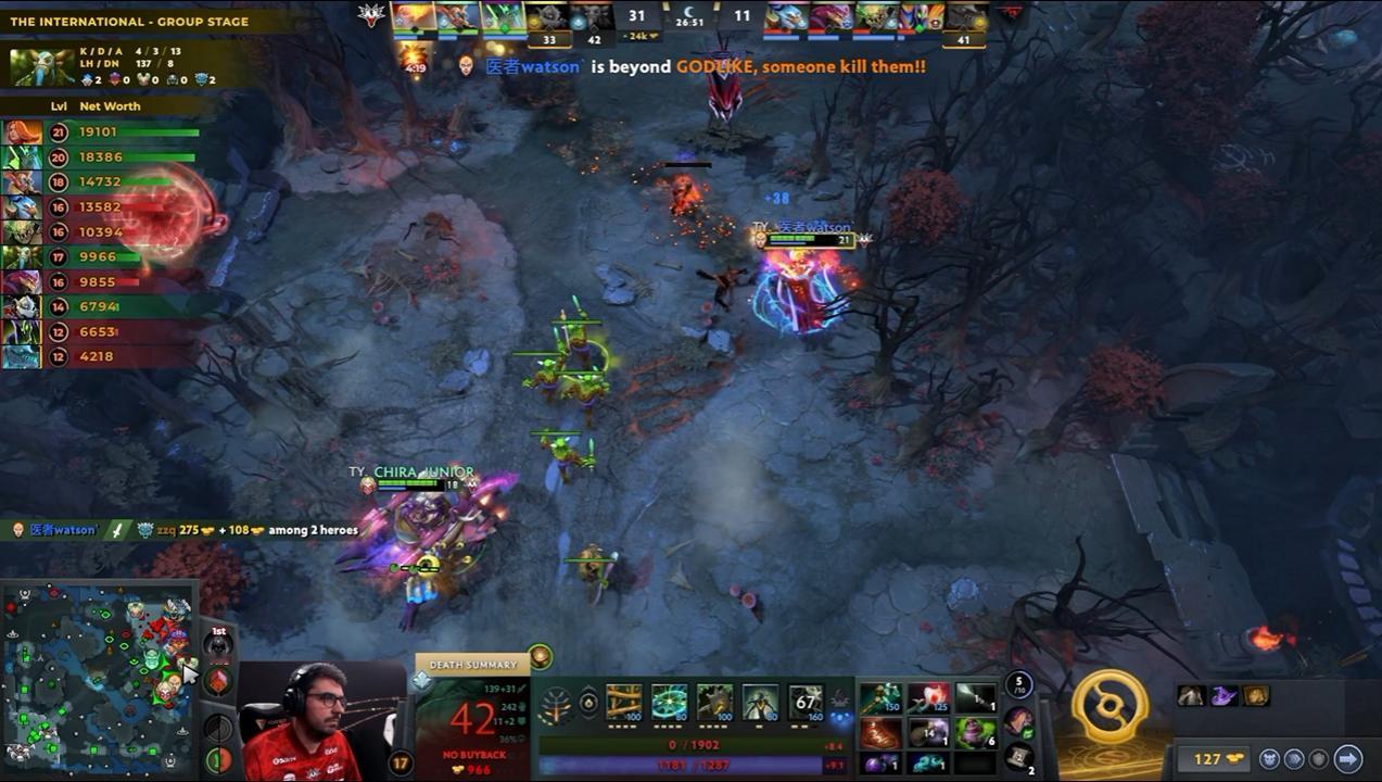DOTA2TI15 瑞士轮1-2组TR对阵Yandex战队BO3决胜局，经过30