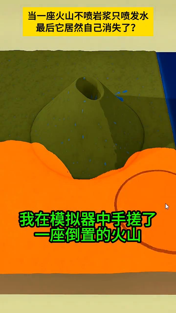 当一座火山不喷岩浆只喷发水，最后它居然自己消失了？
宇宙的秘密。
让一座火山喷发