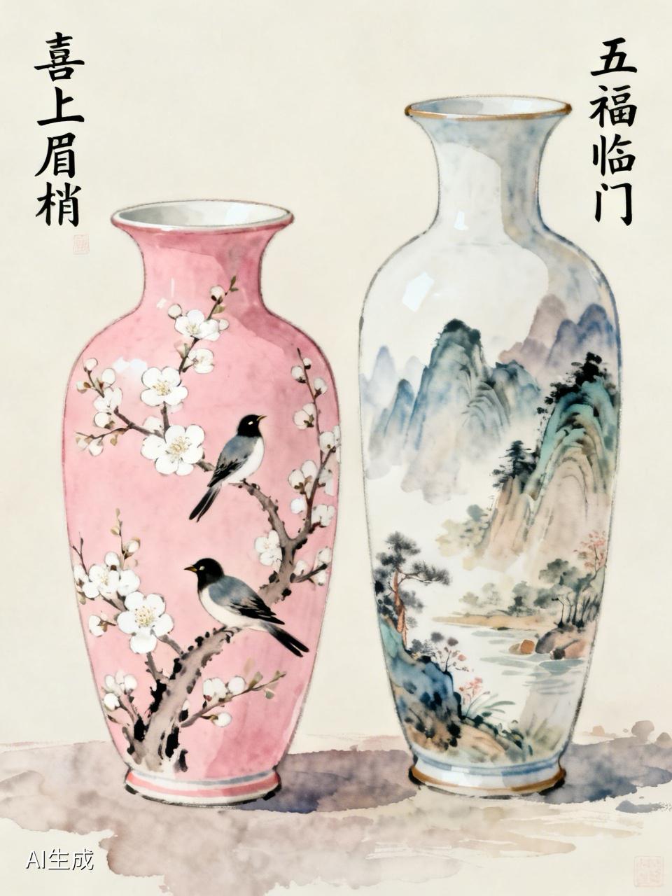 我相册里有两张超美的瓷器照。一张是清代“网红瓷瓶”，那底色是百年前宫廷流行的胭脂