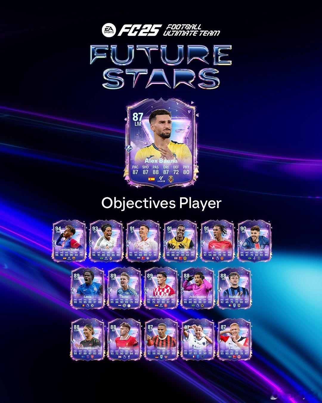 Future Stars未来之星巴埃纳的目标任务已上线。 