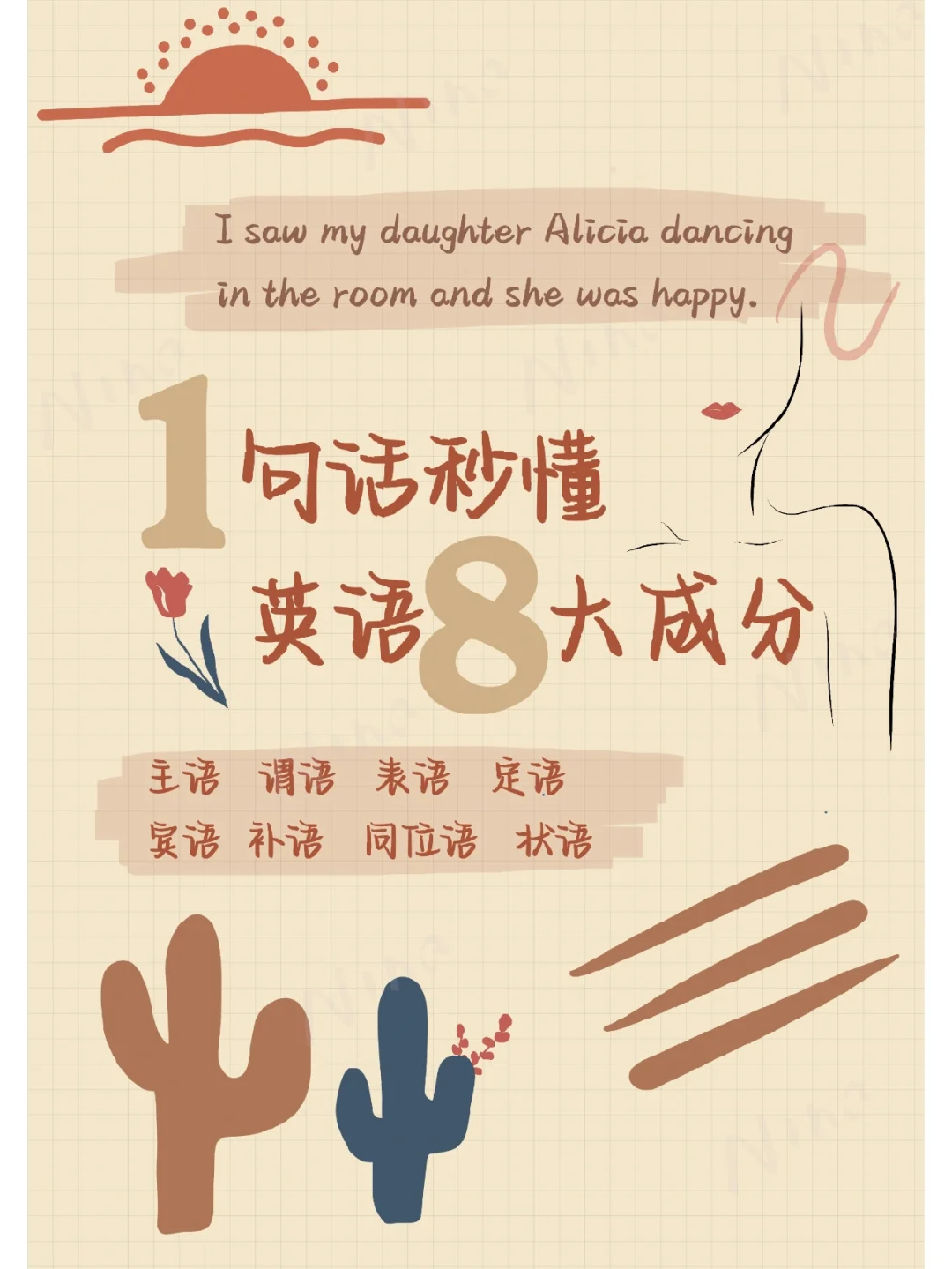 一句话秒懂英语8大成分，有用！英语基础！