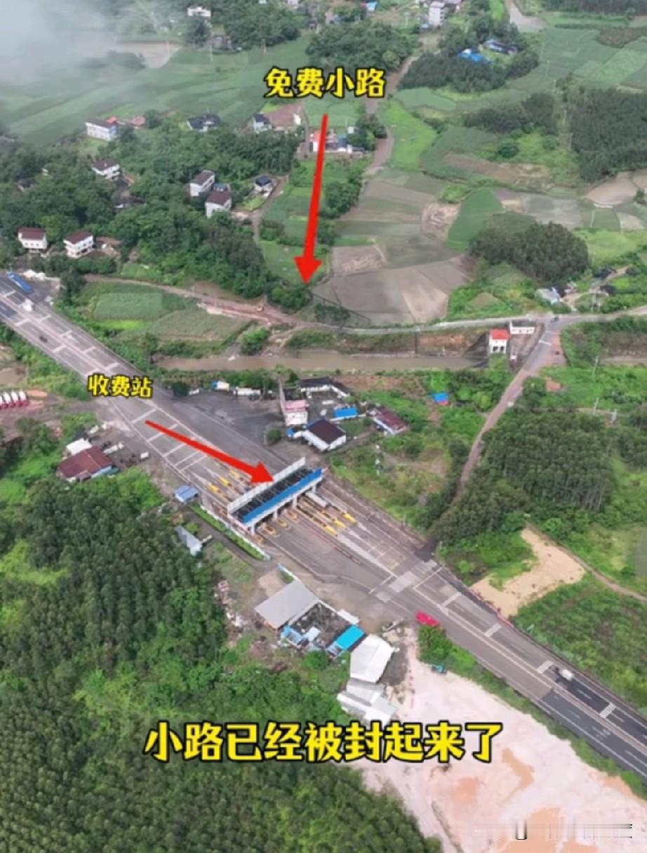 有个免费的小路能绕开收费站，你们就悄悄的走吧，非要在网上发个视频炫耀一下，这回好