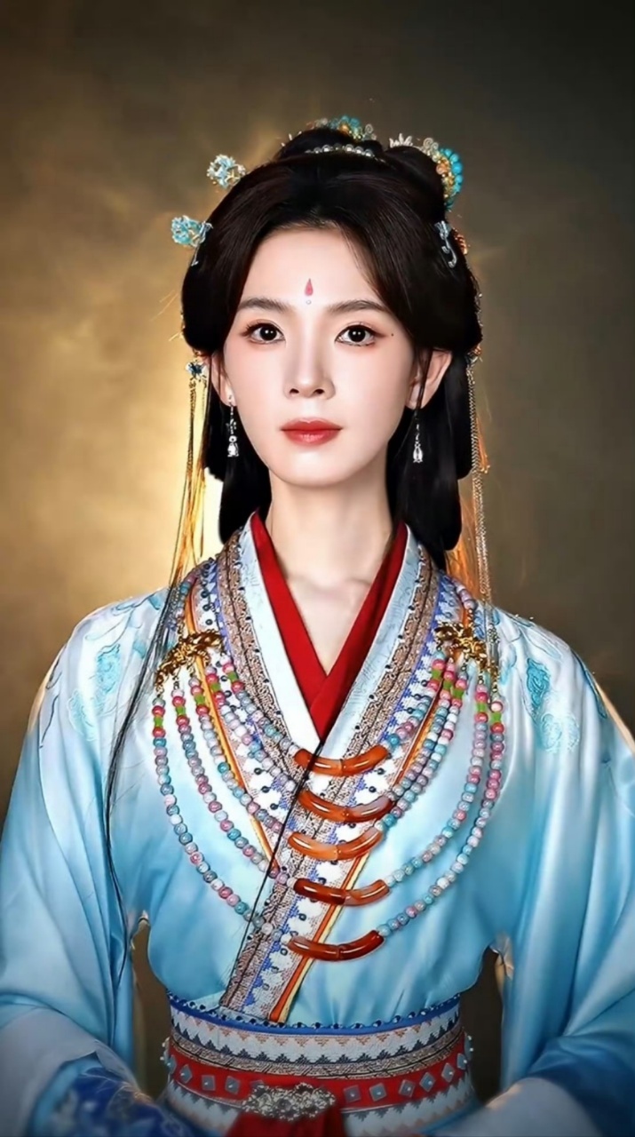 陈瑶被剧透的世界美成啥了陈瑶被剧透的世界古装造型又被陈瑶的古装惊艳到！清浅蓝衣搭