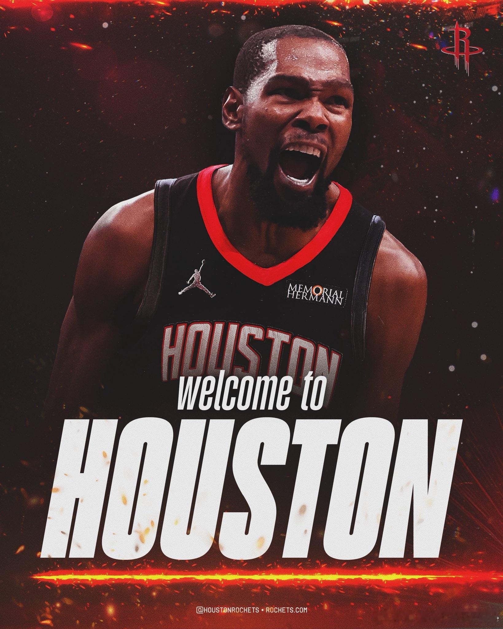 正式官宣！！！欢迎KD！！！！休斯顿火箭nba ​​​