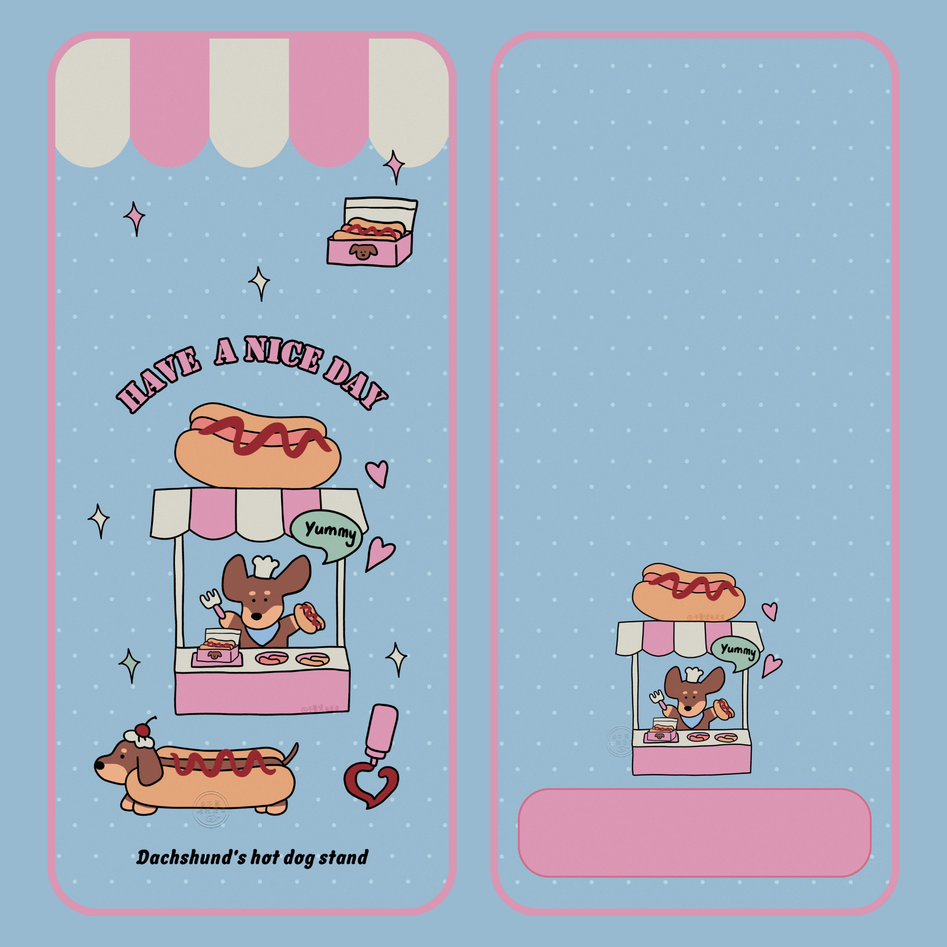 🌭腊肠狗的日常🎧复古套图壁纸🧁 ​​​