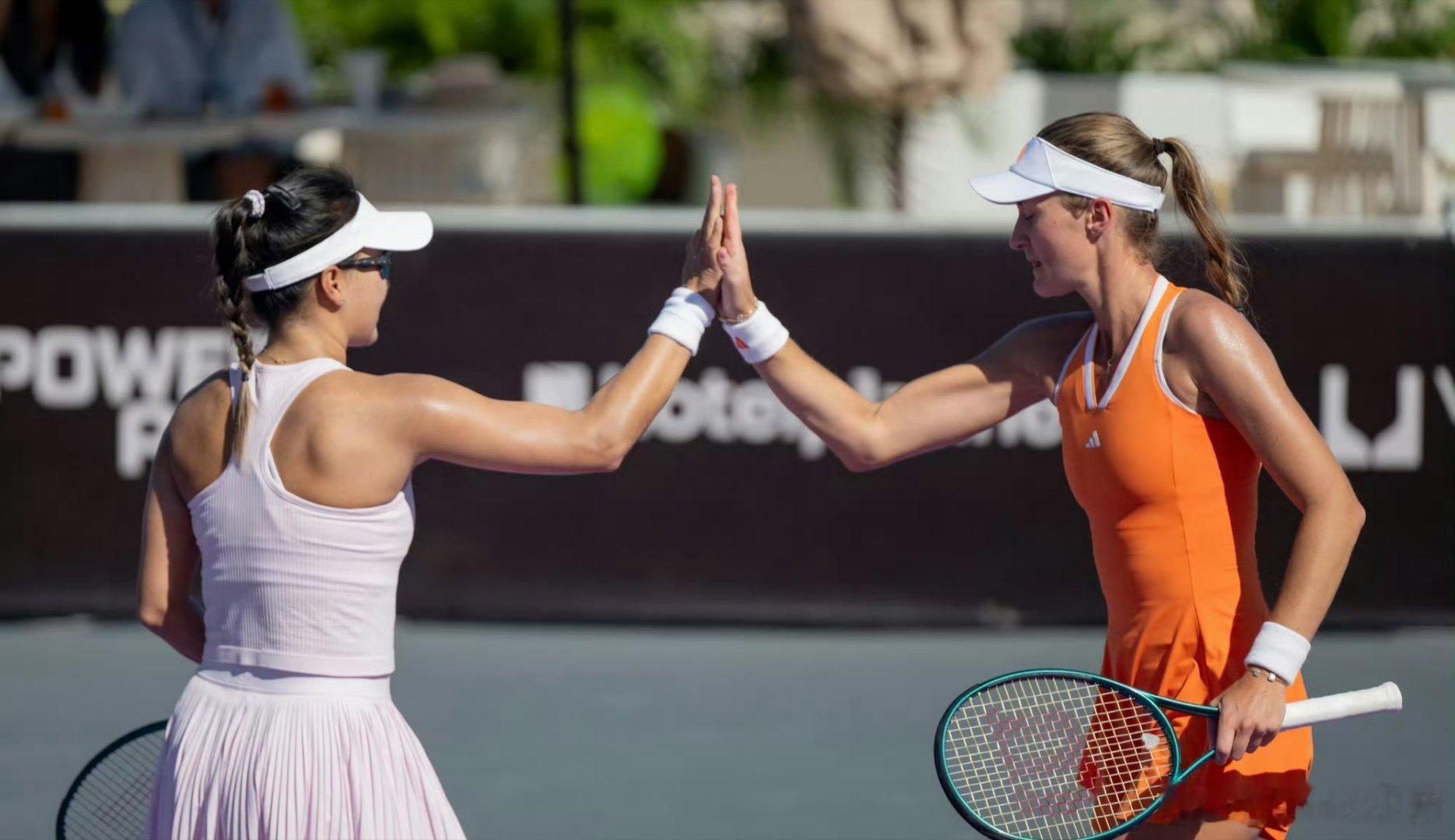 🇬🇧WTA500女王杯女双1/4决赛🇨🇳郭涵煜/🇫🇷梅拉德诺维奇 6
