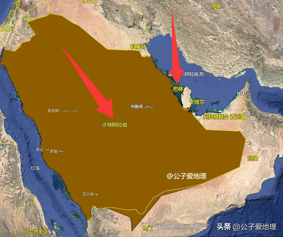 中东地区面积最大和最小的国家是哪个？
中东地区面积最大的国家是沙特阿拉伯，最小的
