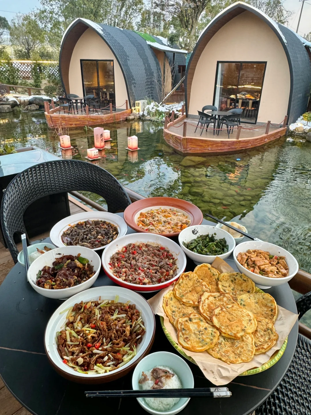 感谢长沙网友！！坐在渔船上吃饭太舒服了🥹🥹