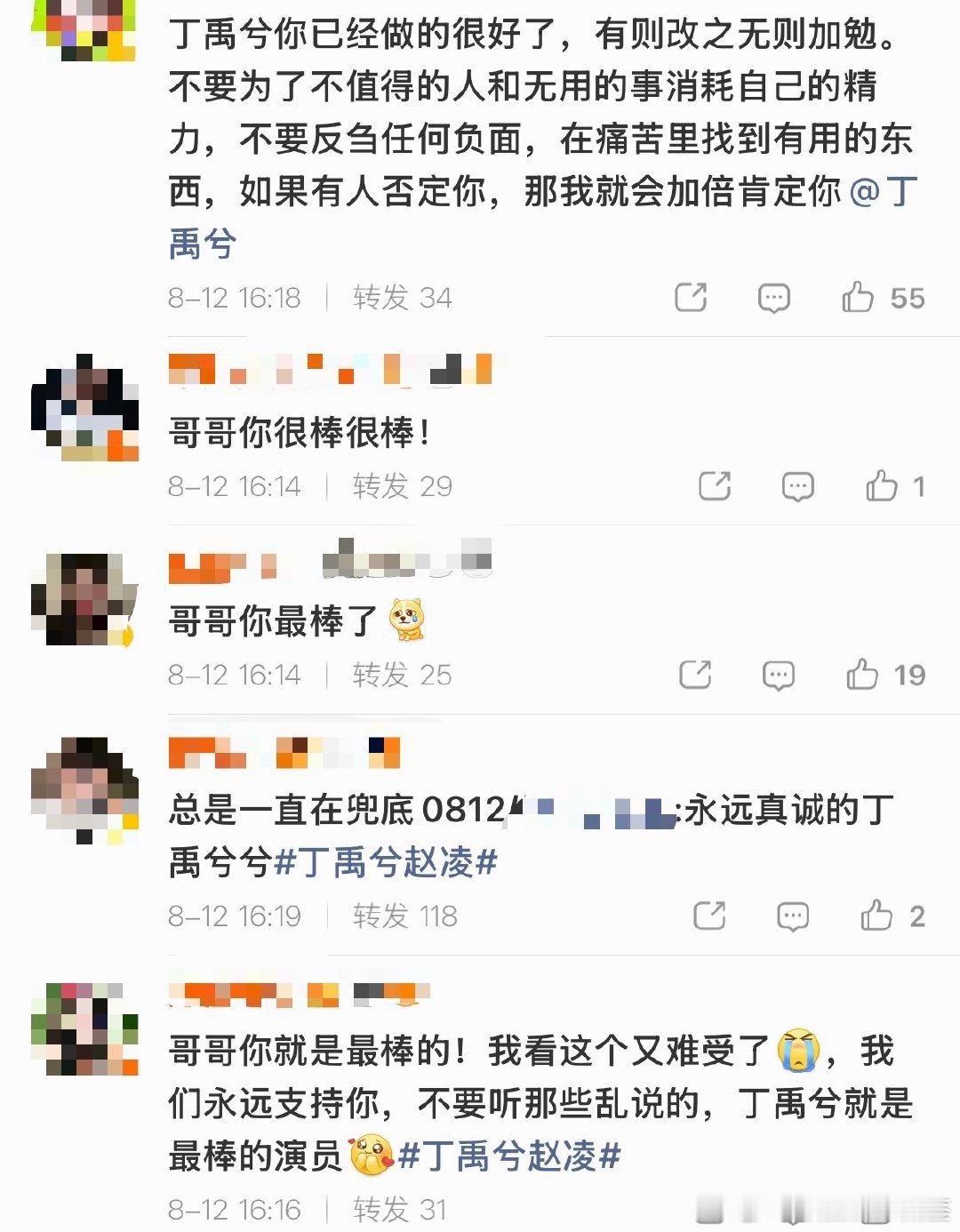 丁禹兮热转区丁禹兮粉丝现状丁禹兮你已经做的很好了，有则改之无则加勉，不要为了不值