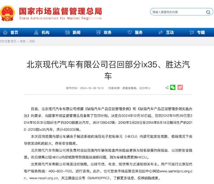 【召回50万辆14年前的车！你可以永远相信北京现代！】
北京现代目前是什么情况，