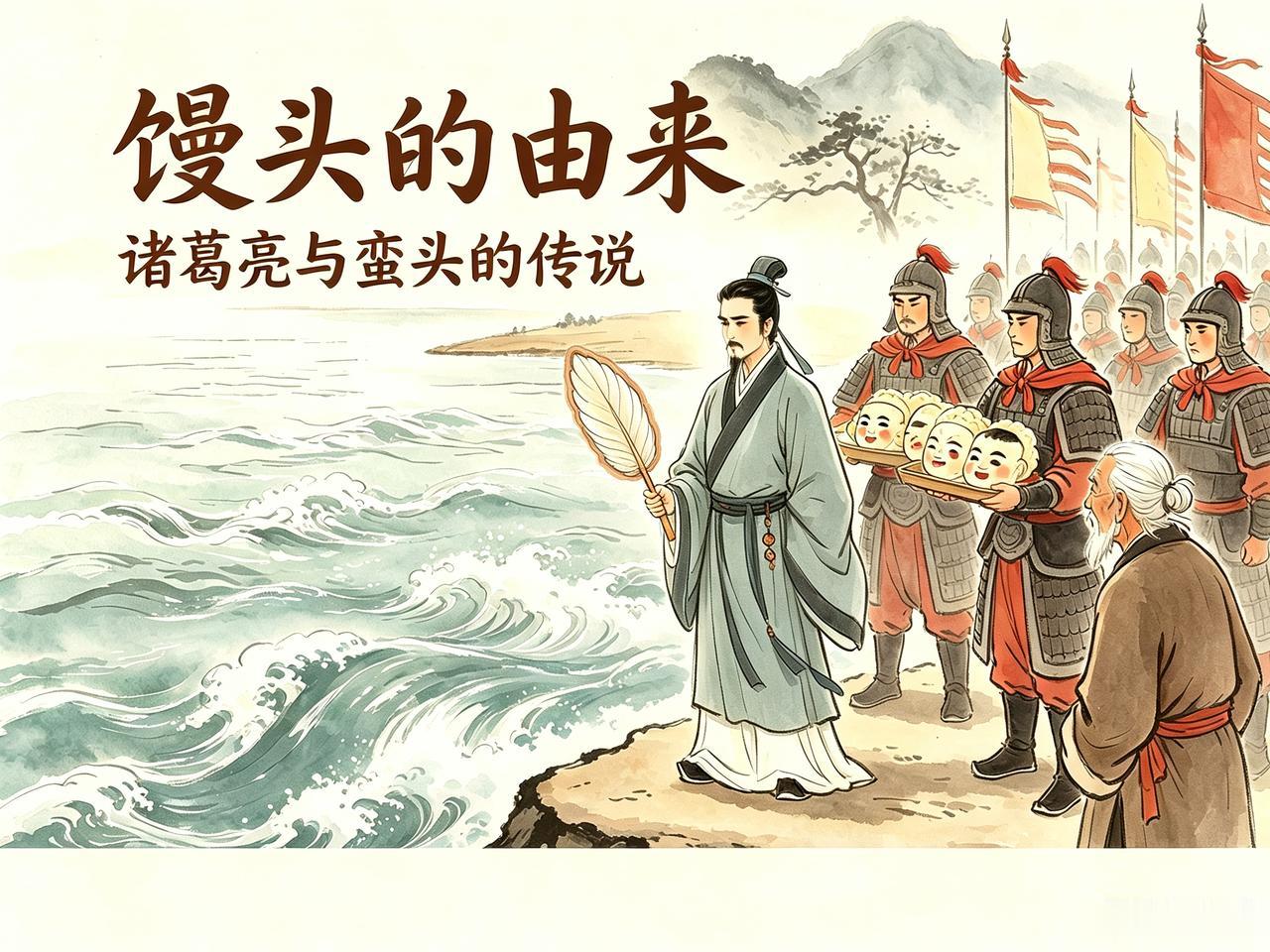 小故事
 馒头的由来

诸葛率兵将，
南征赴远疆。
大军临泸水，
浊浪涌大江。