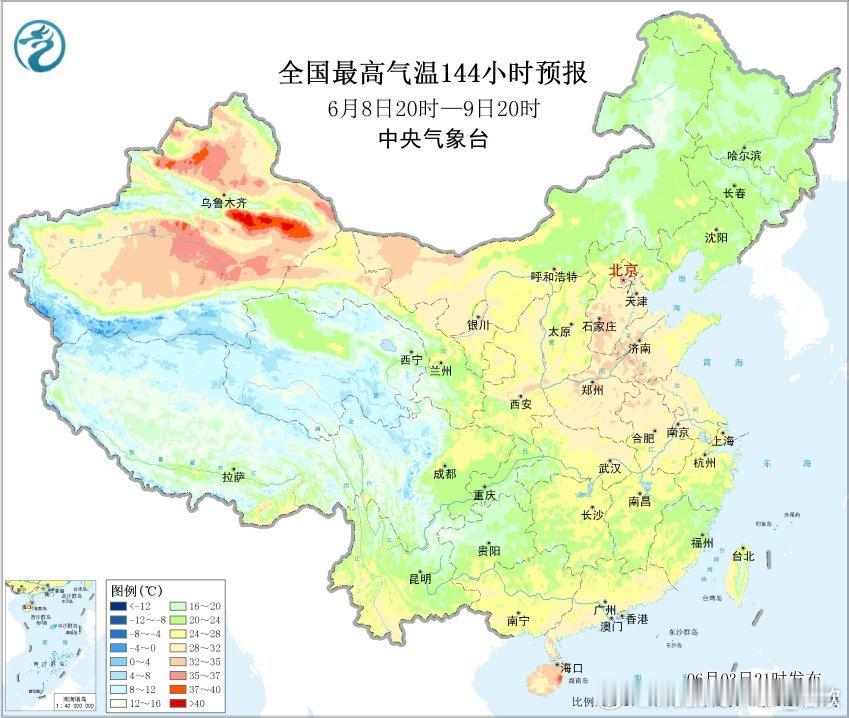 【气温】今天全国有421个国家级气象站出现35℃以上高温，比昨天479站稍有减少