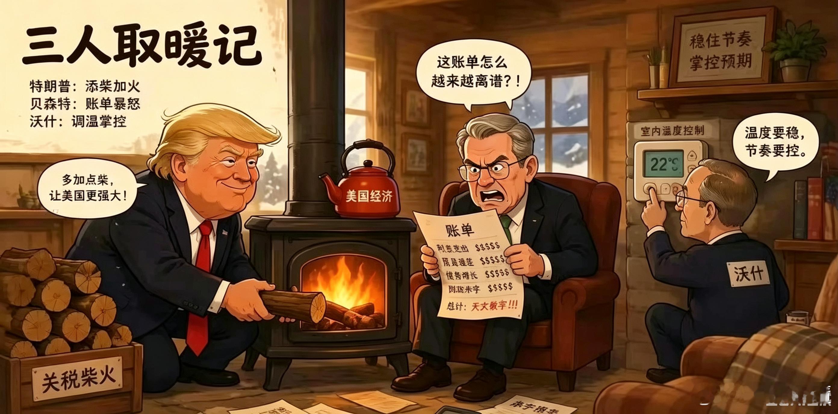 三人取暖记，形象贴切又经典。 ​​​