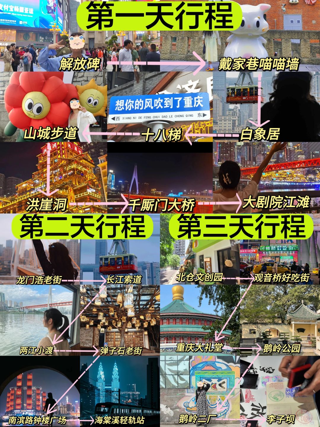 去重庆后😭终于能把重庆旅游路线说清楚了