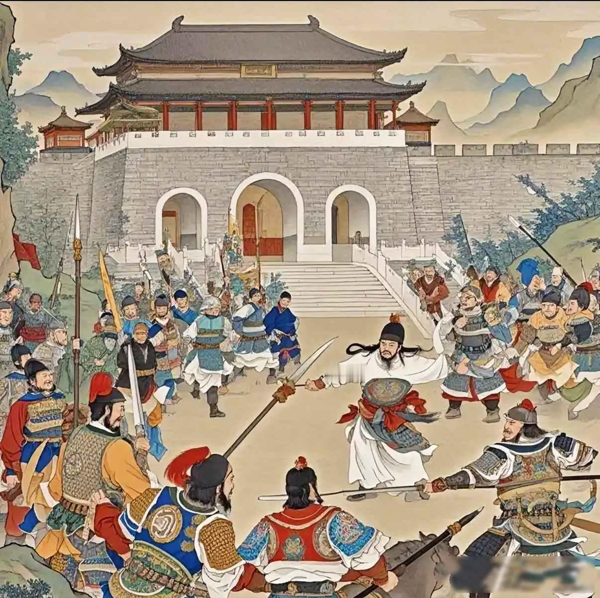 公元626年7月2日，凌晨。38岁的太子李建成翻身上马，往玄武门走。这是他这辈子