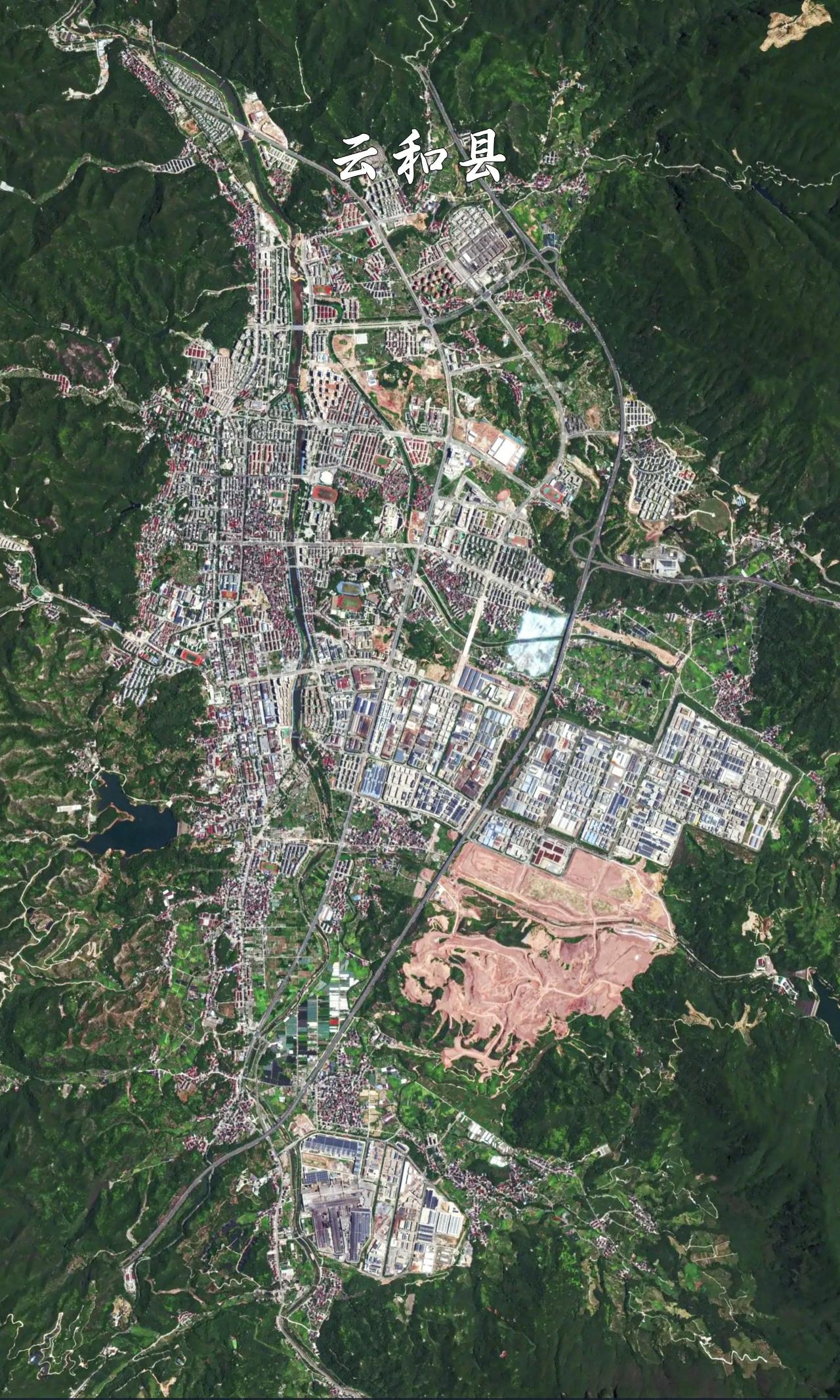 浙江省云和县高清卫星图