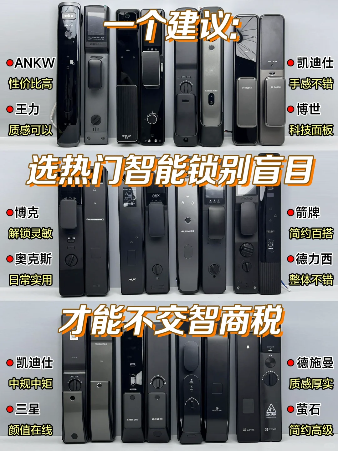 长记性！劝大家少买那些坑人的智能锁！