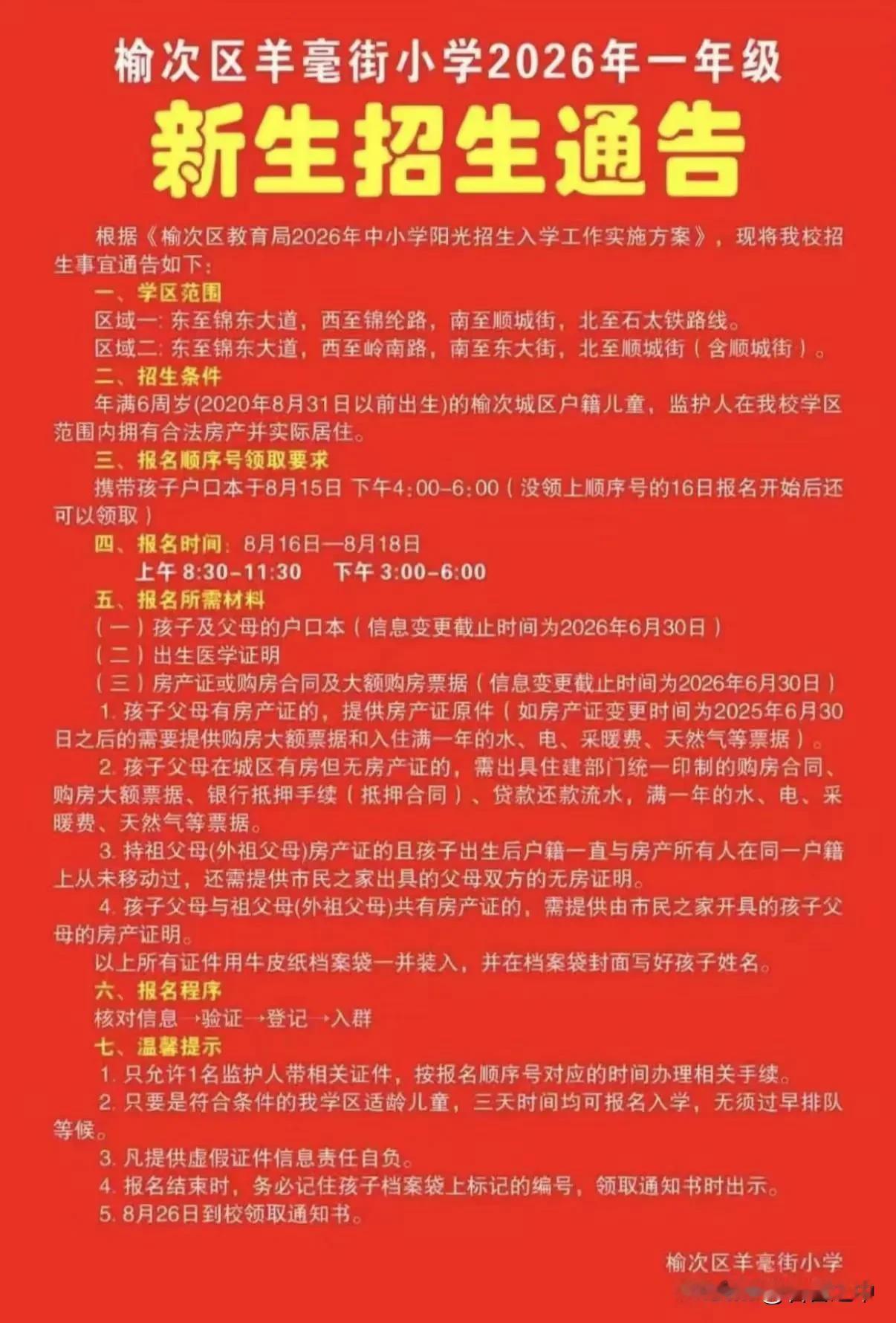 榆次区羊毫街小学和寿安里小学曾离得很近，原先基本上是一个层次的学校。现在由于羊小