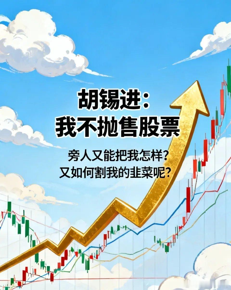 胡锡进，我不抛售股票，旁人又能把我怎样？又如何割我的韭菜呢？ 当年他在三千多点时