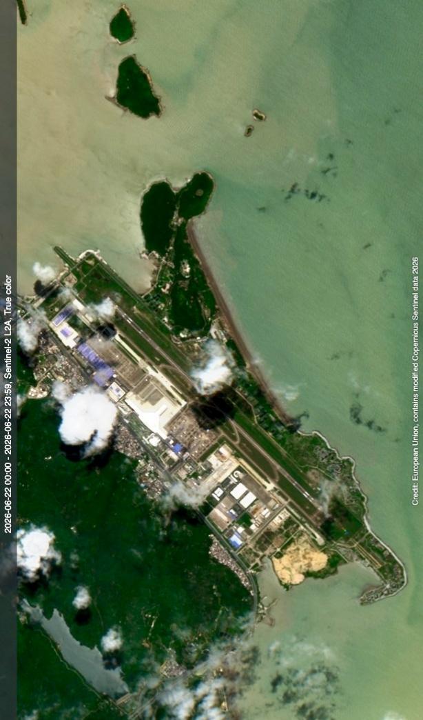 珠海机场最近高清卫星图（6.23）